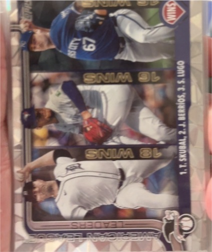 2025 Topps Series 1 #151 American League Wins Leaders Tarik Skubal José Berríos Seth Lugo — front