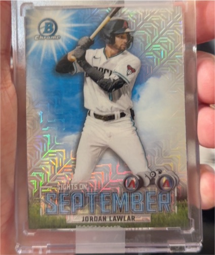 2023 Bowman Chrome #SOS-1 Jordan Lawlar Sights on September Mojo Refractor — front