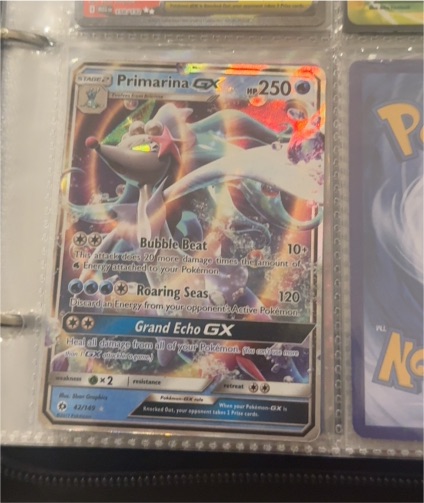 2017 Pokémon Sun & Moon #42 Primarina GX — front
