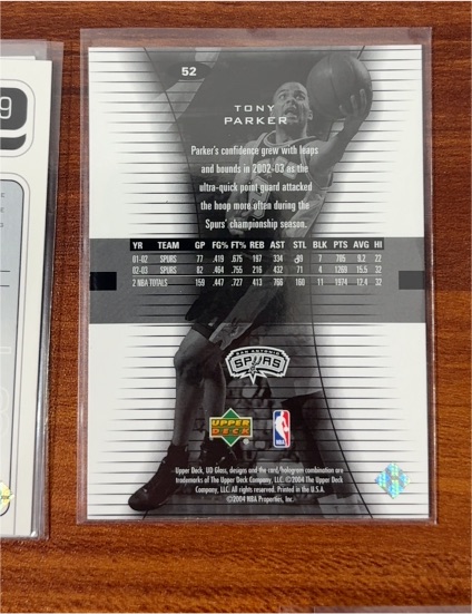 2002 Upper Deck #52 Tony Parker — front