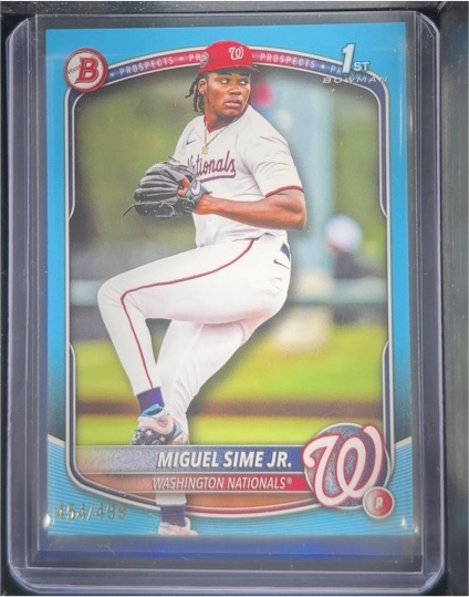 2025 Bowman Draft #BD-181 Miguel Sime Jr. — front