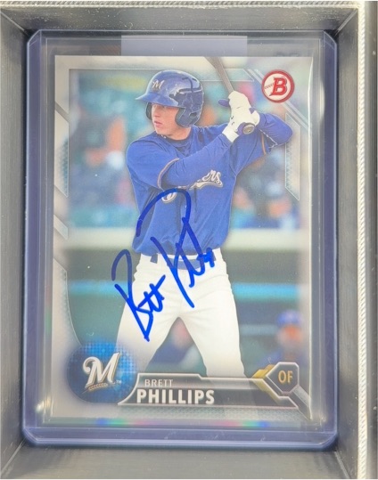 2016 Bowman Chrome #BCP136 Brett Phillips — front
