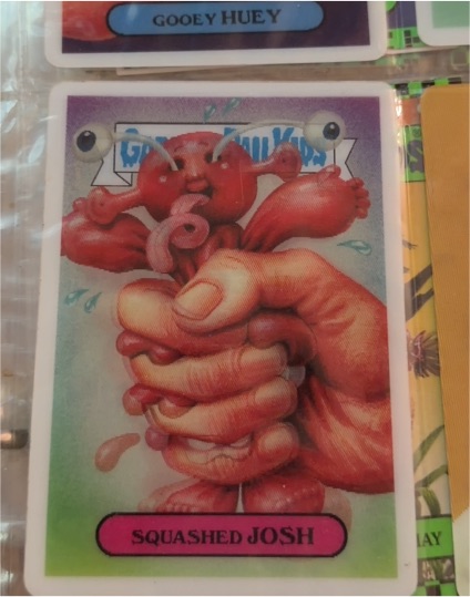 1987 Topps Garbage Pail Kids #321A Squashed Josh — front
