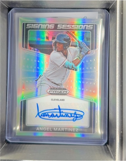 2022 Panini Prizm Draft Picks Signing Sessions #SS-AM Angel Martinez — front