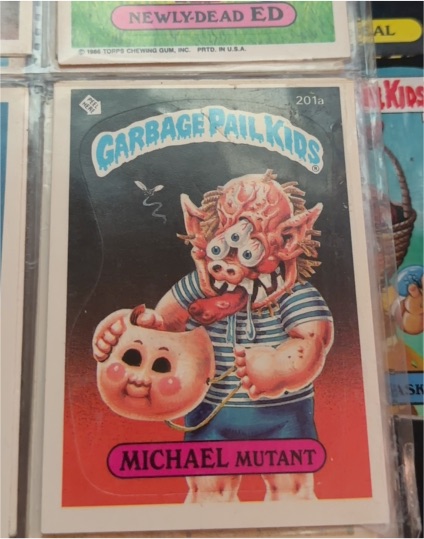 1986 Topps Garbage Pail Kids #201a Michael Mutant — front