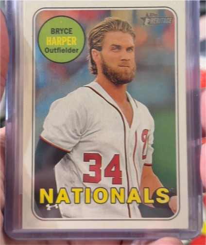 2018 Topps Heritage #22 Bryce Harper — front