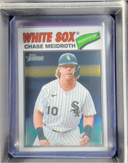 2026 Topps Heritage #298 Chase Meidroth Chrome Refractor — front