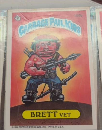 1986 Topps Garbage Pail Kids Series 4 #156b Brett Vet — front