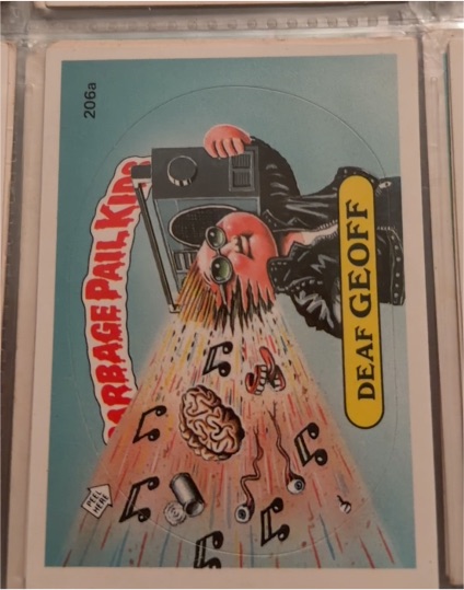 1986 Topps Garbage Pail Kids Series 5 #206a Deaf Geoff — front