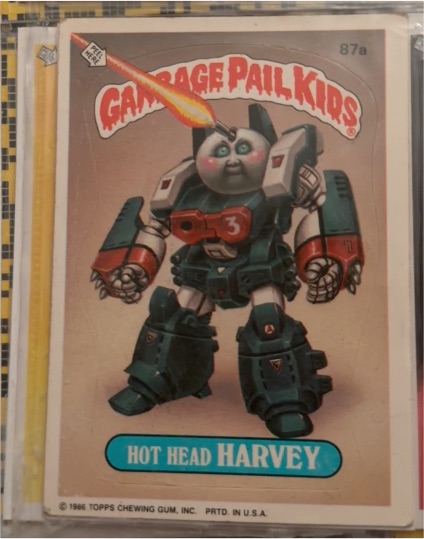 1986 Topps Garbage Pail Kids #87a Hot Head Harvey — front