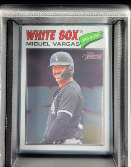 2026 Topps Heritage Chrome #61 Miguel Vargas — front