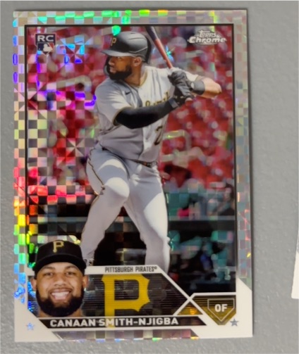 2023 Topps Chrome #67 Canaan Smith-Njigba X-Fractor RC — front