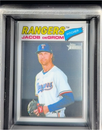 2026 Topps Heritage #98 Chrome Jacob deGrom — front