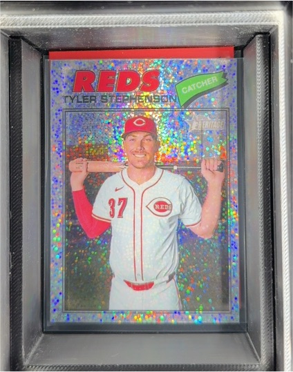 2026 Topps Heritage Chrome #138 Tyler Stephenson — front