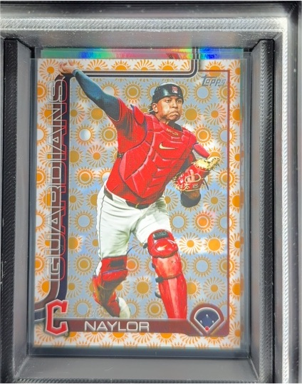 2025 Topps Series 2 #446 Bo Naylor Holiday Sun Parallel — front