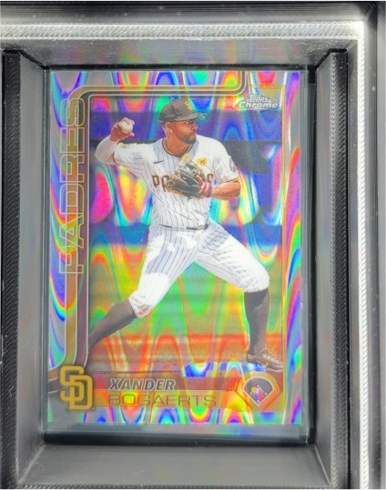 2025 Topps Chrome #229 Xander Bogaerts RayWave Refractor — front