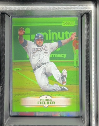 2025 Topps Stadium Club #161 Prince Fielder Lime Green Parallel — front