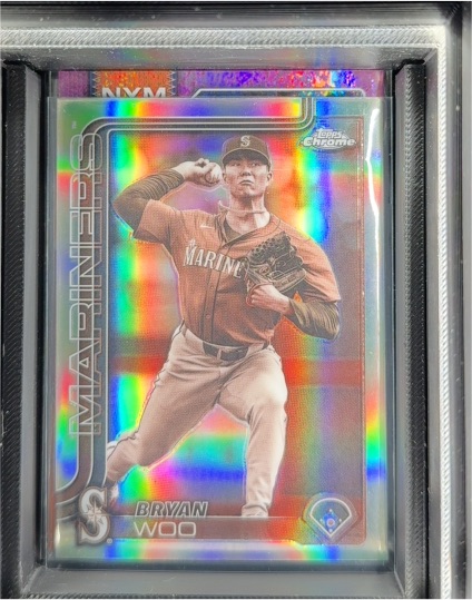 2025 Topps Chrome Update #USC16 Bryan Woo Sepia Refractor — front
