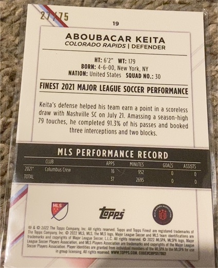 2022 Topps MLS #9 Aboubacar Keita — front