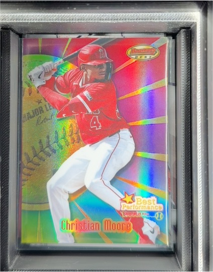 2025 Bowman's Best #BP-29 Christian Moore Best Performance — front