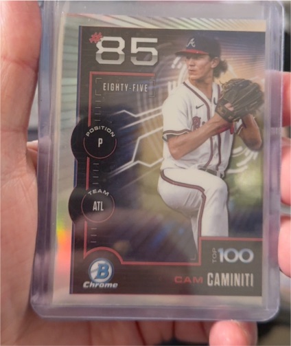 2025 Bowman Chrome #BTP-85 Cam Caminiti Bowman Scouts Top 100 — front