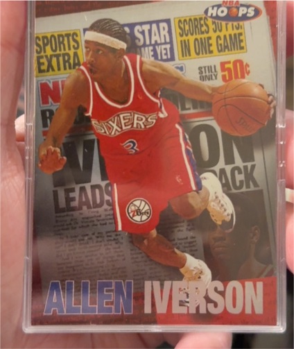 1997-98 NBA Hoops Rookie Headliners #RH8 Allen Iverson — front