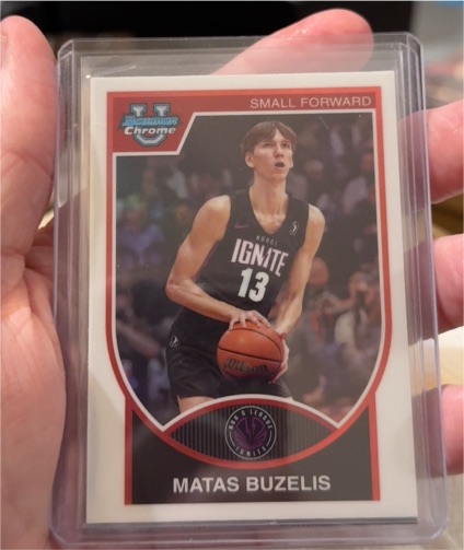 2023-24 Bowman University Chrome #07B-29 Matas Buzelis — front