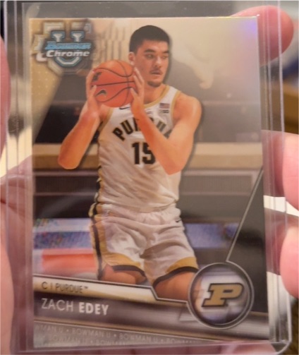 2023-24 Bowman University Chrome #71 Zach Edey — front