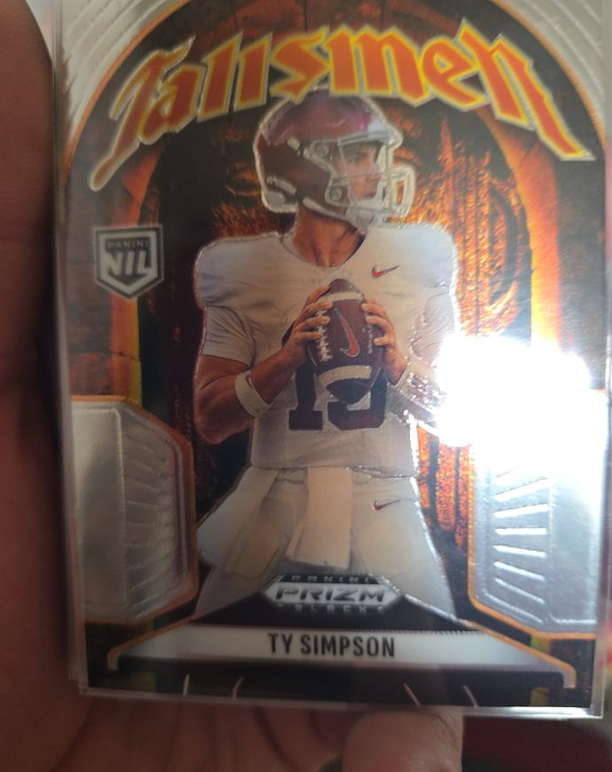 2025 Panini Prizm Black Talismen Silver #25 Ty Simpson — front