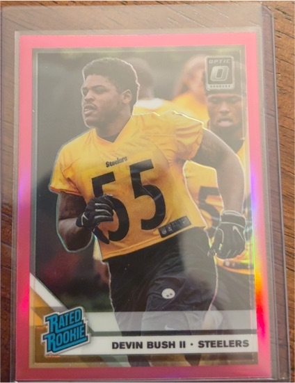 2019 Panini Donruss Optic #194 Devin Bush II Pink Prizm — front
