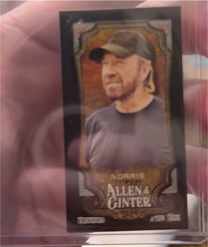 2024 Topps Allen & Ginter Mini Black Border Chuck Norris #255 — front