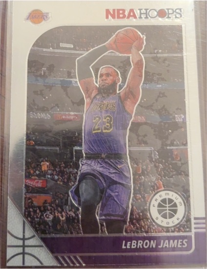 2019-20 Panini NBA Hoops Premium Stock #87 LeBron James — front