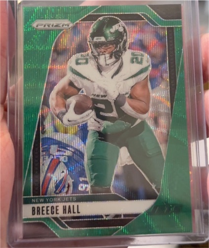 2024 Panini Prizm #223 Breece Hall Green Wave Prizm — front
