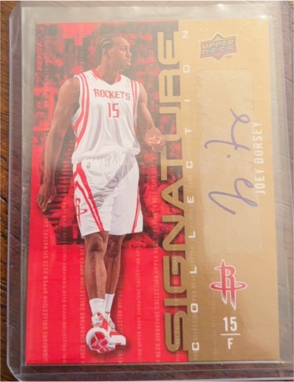 2009-10 Upper Deck Signature Collection #30 Joey Dorsey — front