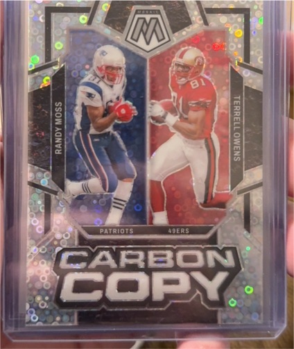 2024 Panini Mosaic Carbon Copy #CC-10 Randy Moss Terrell Owens — front