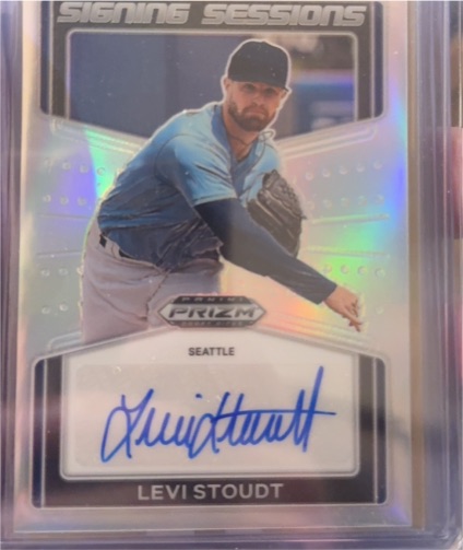 2022 Panini Prizm Draft Picks Signing Sessions #SS-LV Levi Stoudt — front