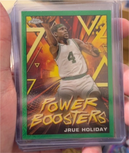 2023-24 Topps Chrome #PB-10 Jrue Holiday Power Boosters Green Refractor — front