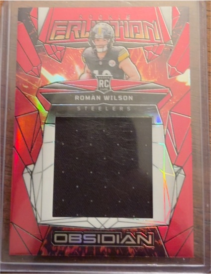 2024 Panini Obsidian #ERM-RWN Roman Wilson Rookie Eruption Red Jersey — front