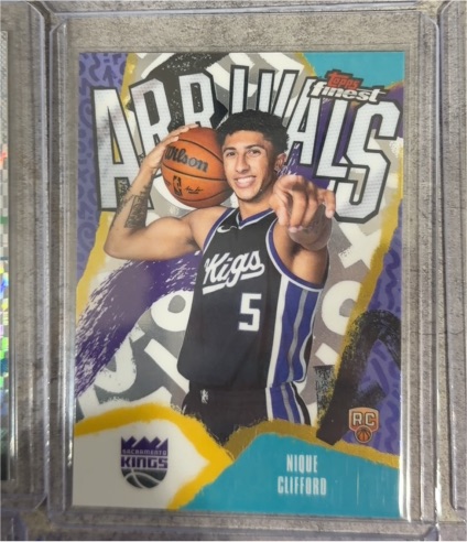 2025-26 Topps Finest #A-24 Nique Clifford Arrivals — front