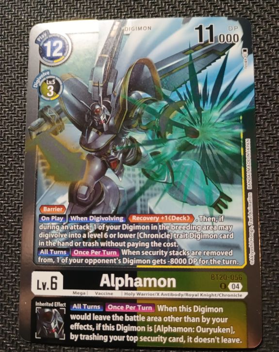2020 Digimon Card Game BT20-056 Alphamon — front
