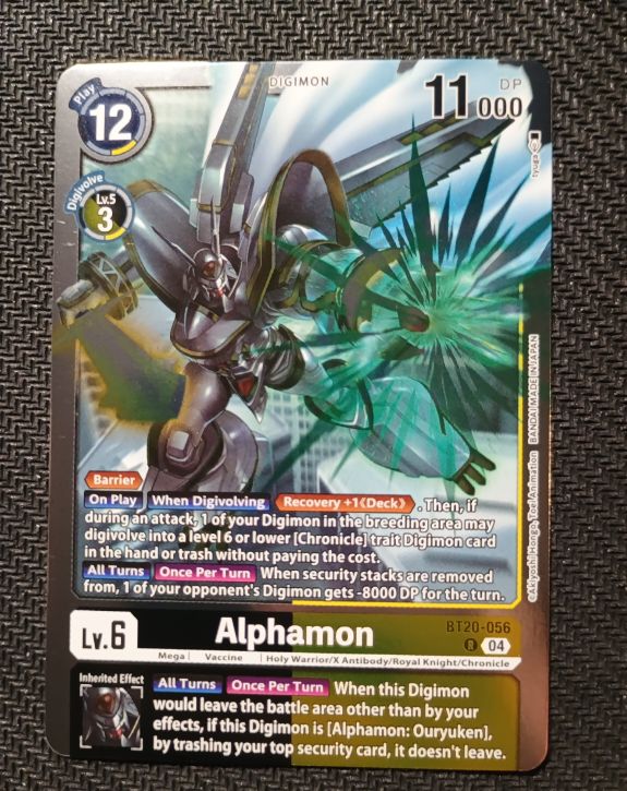 Digimon Card Game BT20-056 Alphamon — front