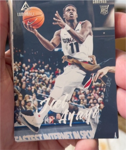 2021 Panini Chronicles Draft Picks Luminance #93 Joel Ayayi — front