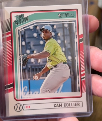 2024 Donruss #185 Cam Collier Rated Prospect Cincinnati Reds — front