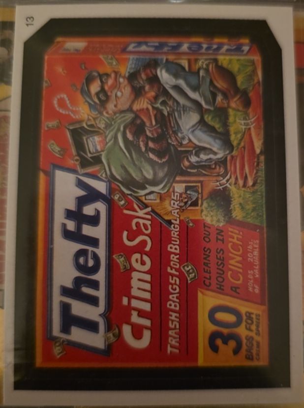 2005 Topps Wacky Packages All New Series 2 #13 Thefty Crime Sak — front