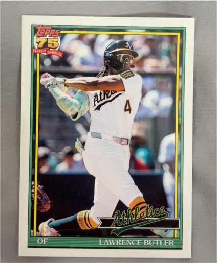 2026 Topps Series 1 #T91-85 Lawrence Butler 1991 Topps Baseball — front
