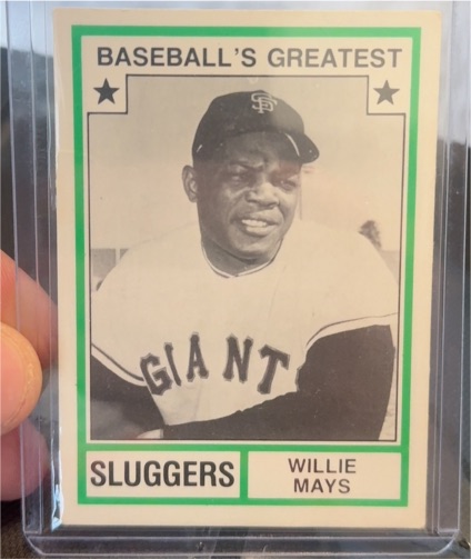 1982 TCMA Baseball's Greatest Sluggers #43 Willie Mays — front