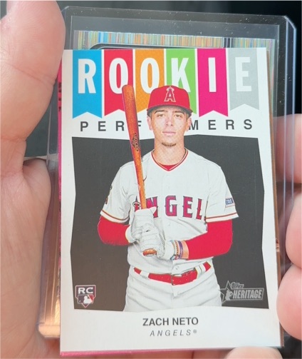 2023 Topps Heritage #RP-4 Zach Neto Rookie Performers — front