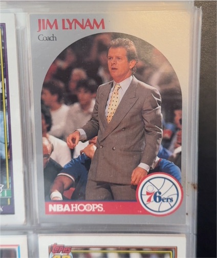 1990-91 NBA Hoops #324 Jim Lynam — front