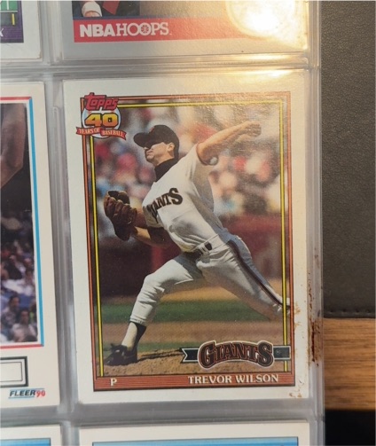 1991 Topps #96 Trevor Wilson — front