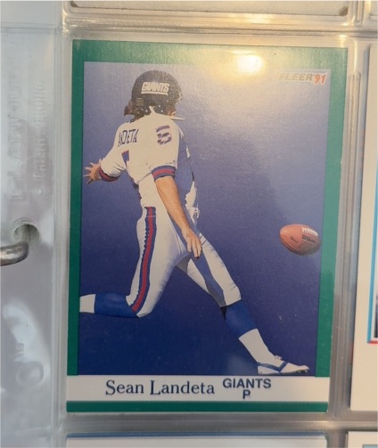 1991 Fleer #315 Sean Landeta — front
